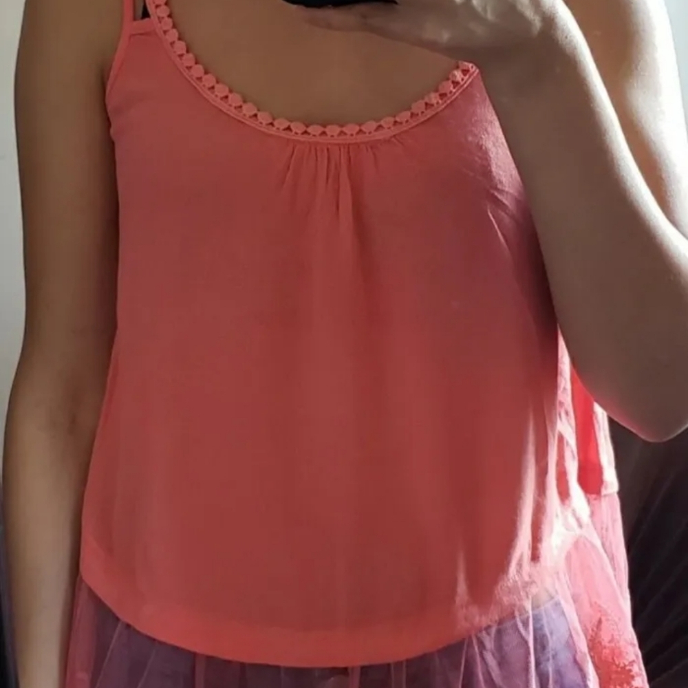 Toska orange tank top small euc
